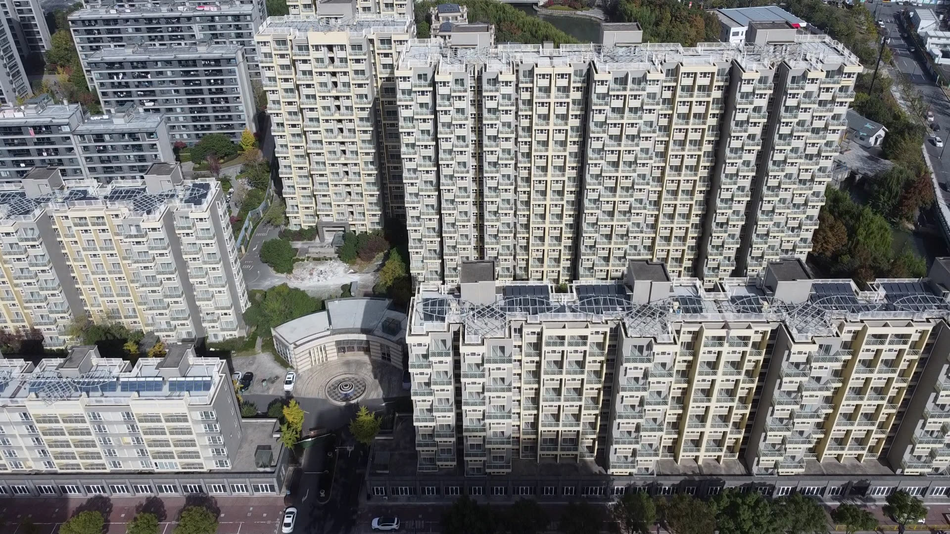 卓能河畔轩社区建筑航拍实景